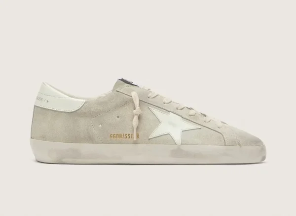 White men's low-top sneaker with a star