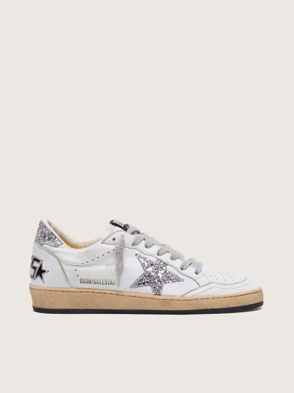 Ball Star low-top sneaker with silver glitter detail